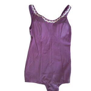 NWT Deadstock Vintage 60s or 70s Purple One‎ Piece Swimsuit by Roaman's size 40